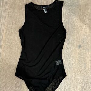 Forever 21 Black Mesh Bodysuit